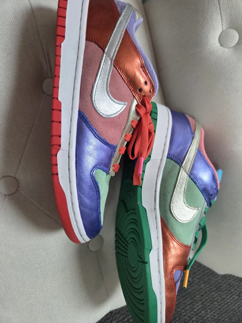Nike Multicolor Womens DUNKS Low-Top Athletic Sneakers
